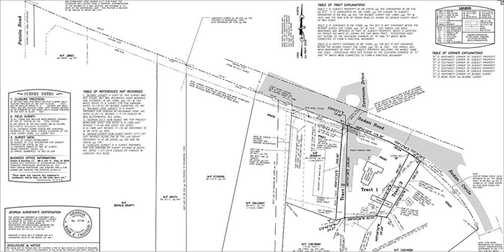 Property Disputes and  Expert Witness Services Sample Plat